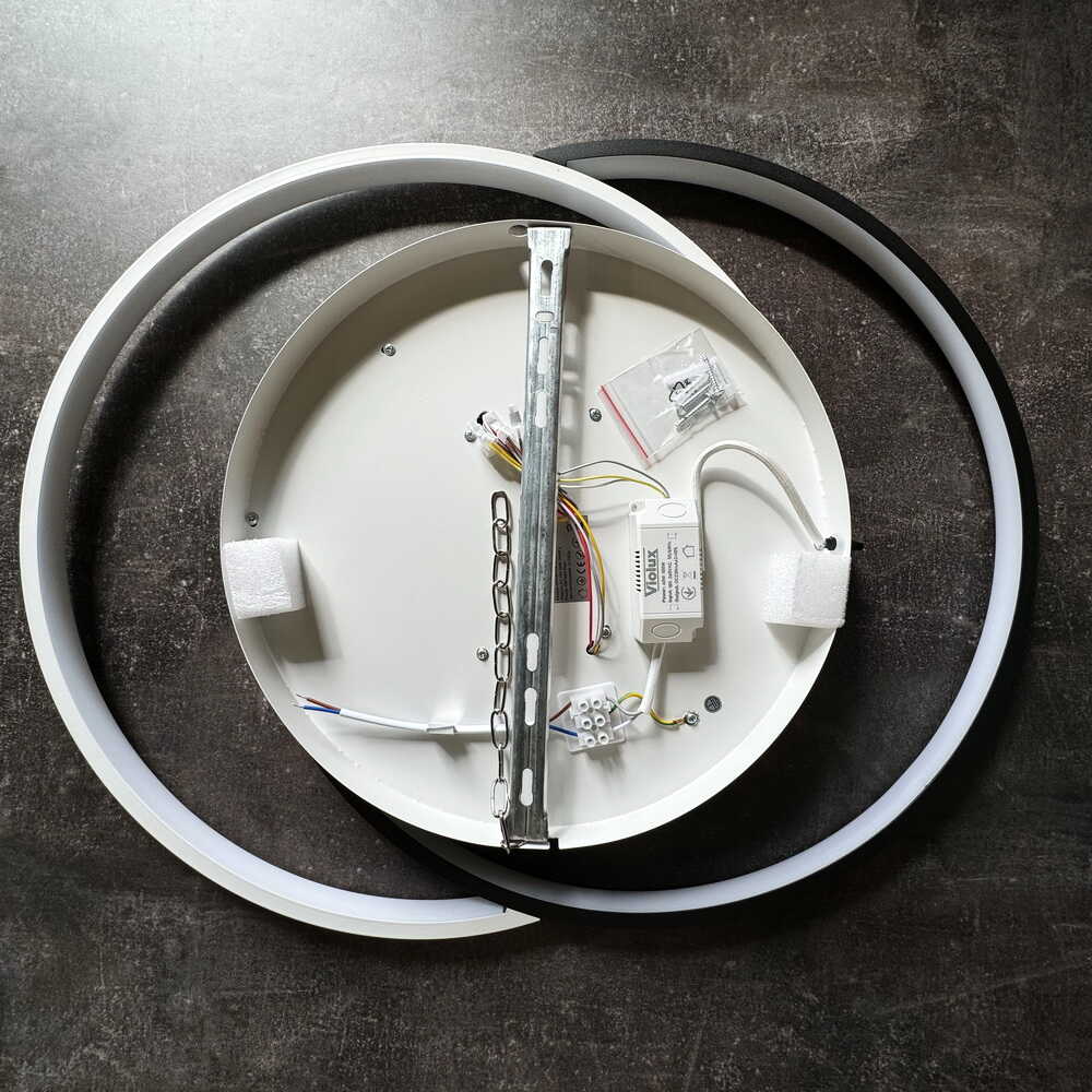 Светильник LED smart DOMINO с пультом 90Вт 3000-5000K 4800Lm Круглый Черно-белый 220555